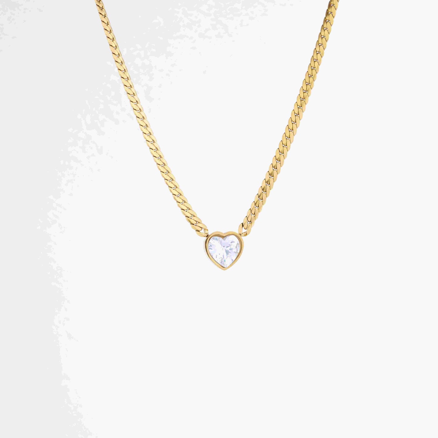 Emerald Glow Heart Necklace