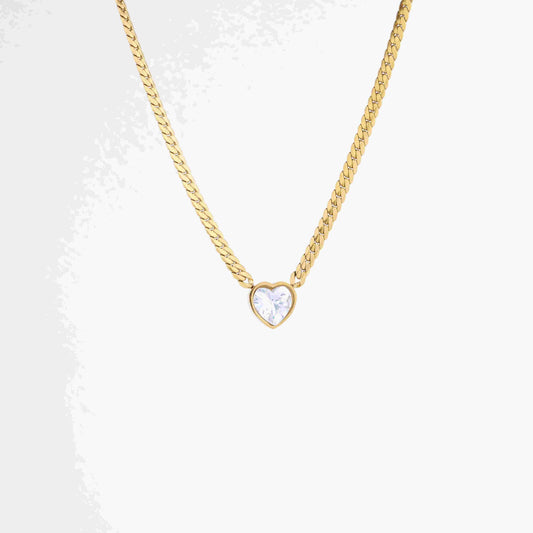 Emerald Glow Heart Necklace
