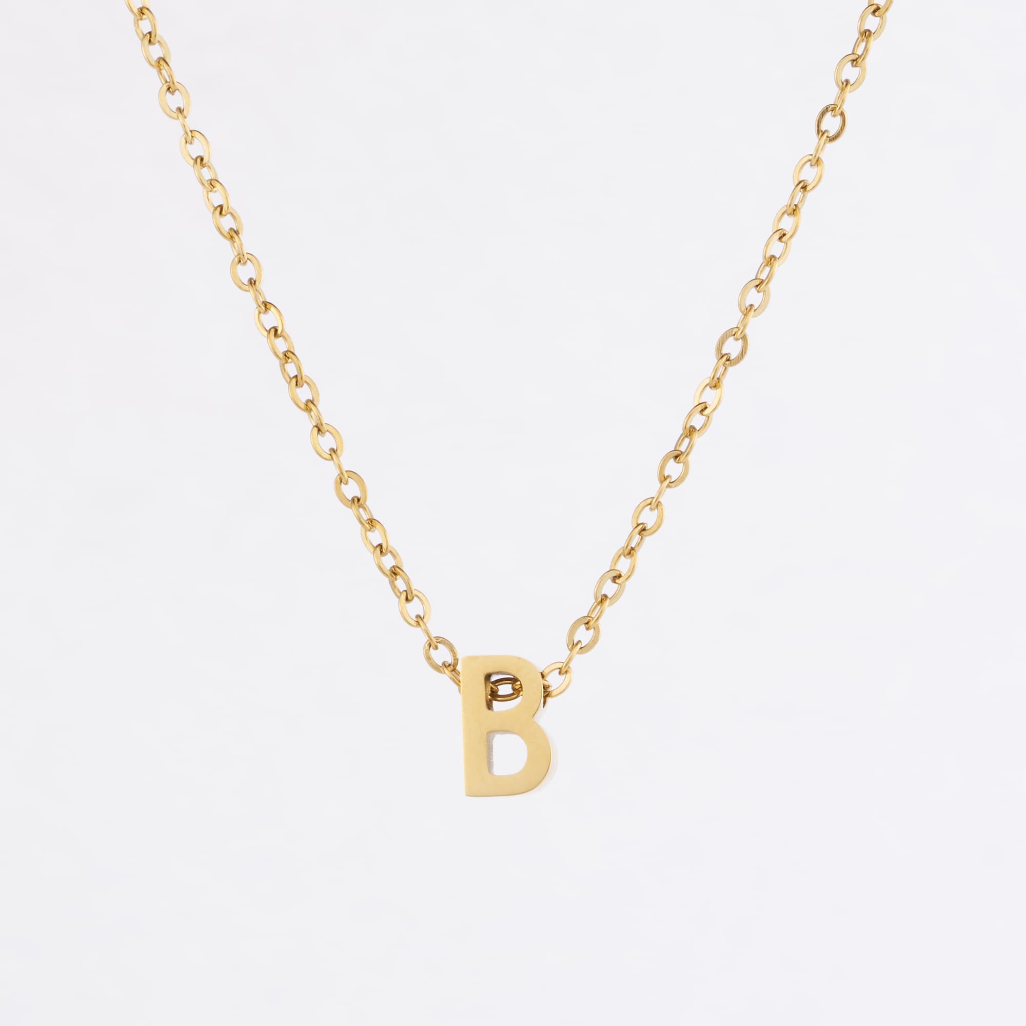 Gold Letter Pendant Necklace