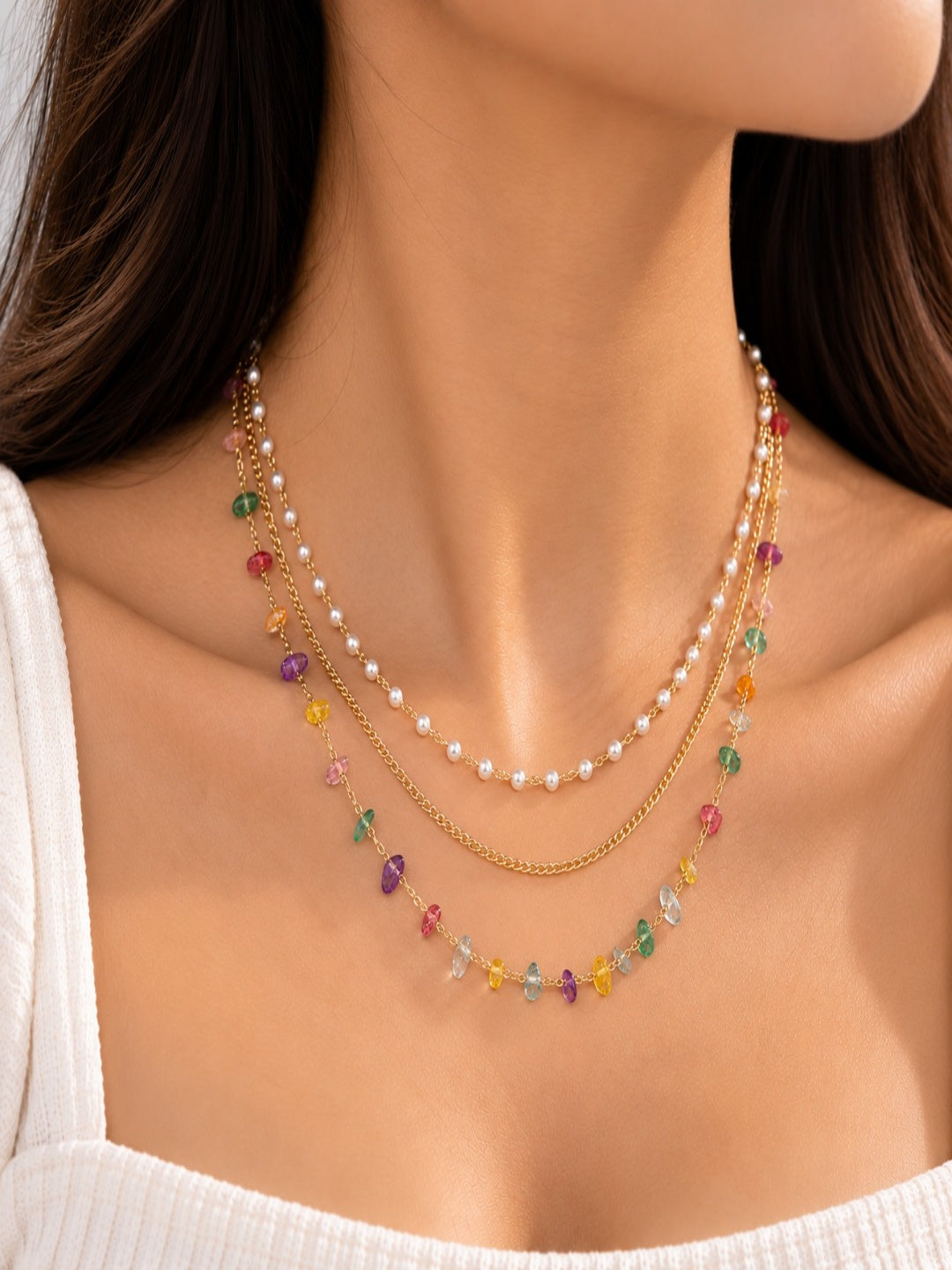 Classic Heart Pendant Bold Paperclip Chain Necklace
