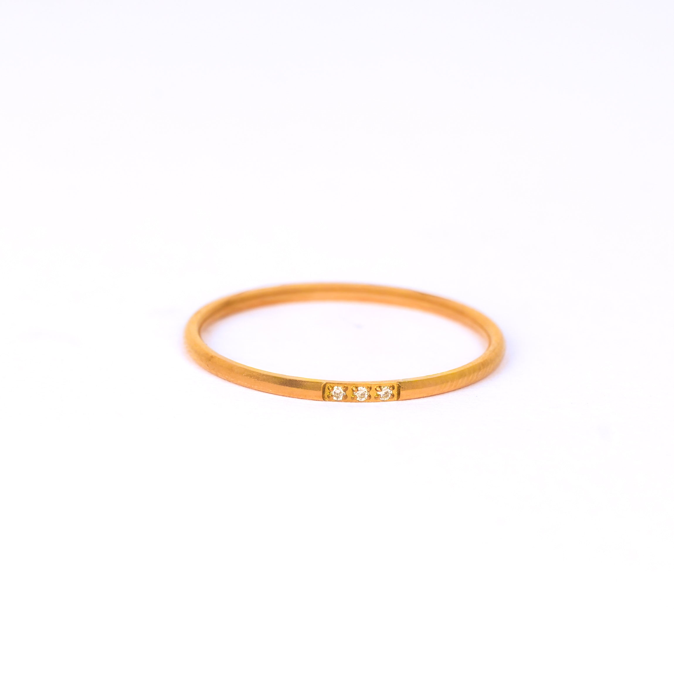 Triple Spark Gold Ring