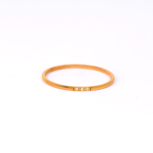 Triple Spark Gold Ring