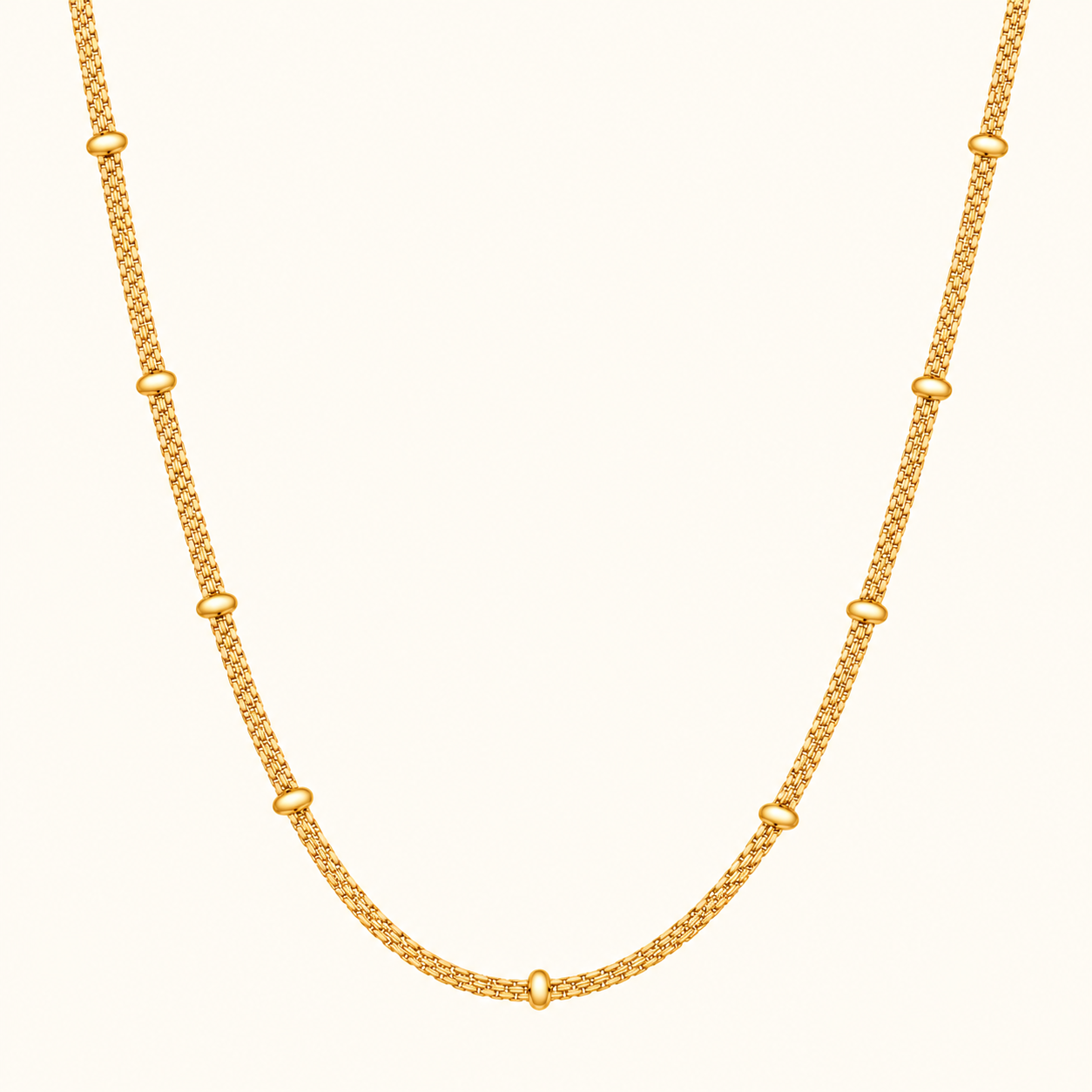 Classic Figaro Pattern Gold Chain Necklace