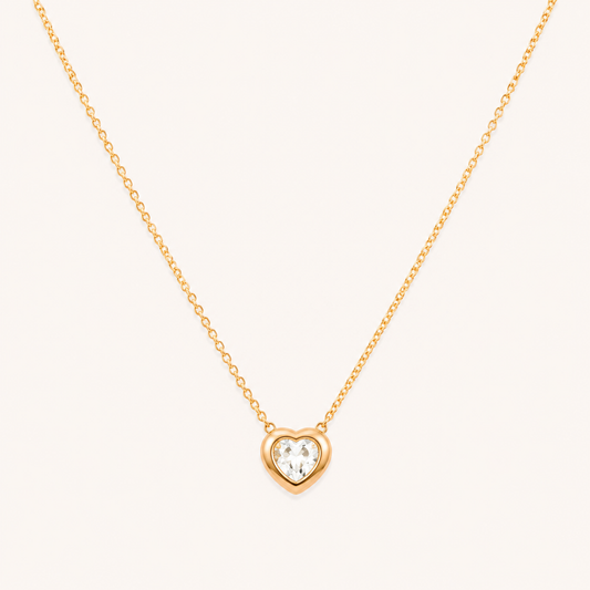 Rose Light Heart Necklace