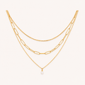 Aurelia Layered Pearl Chain Necklace