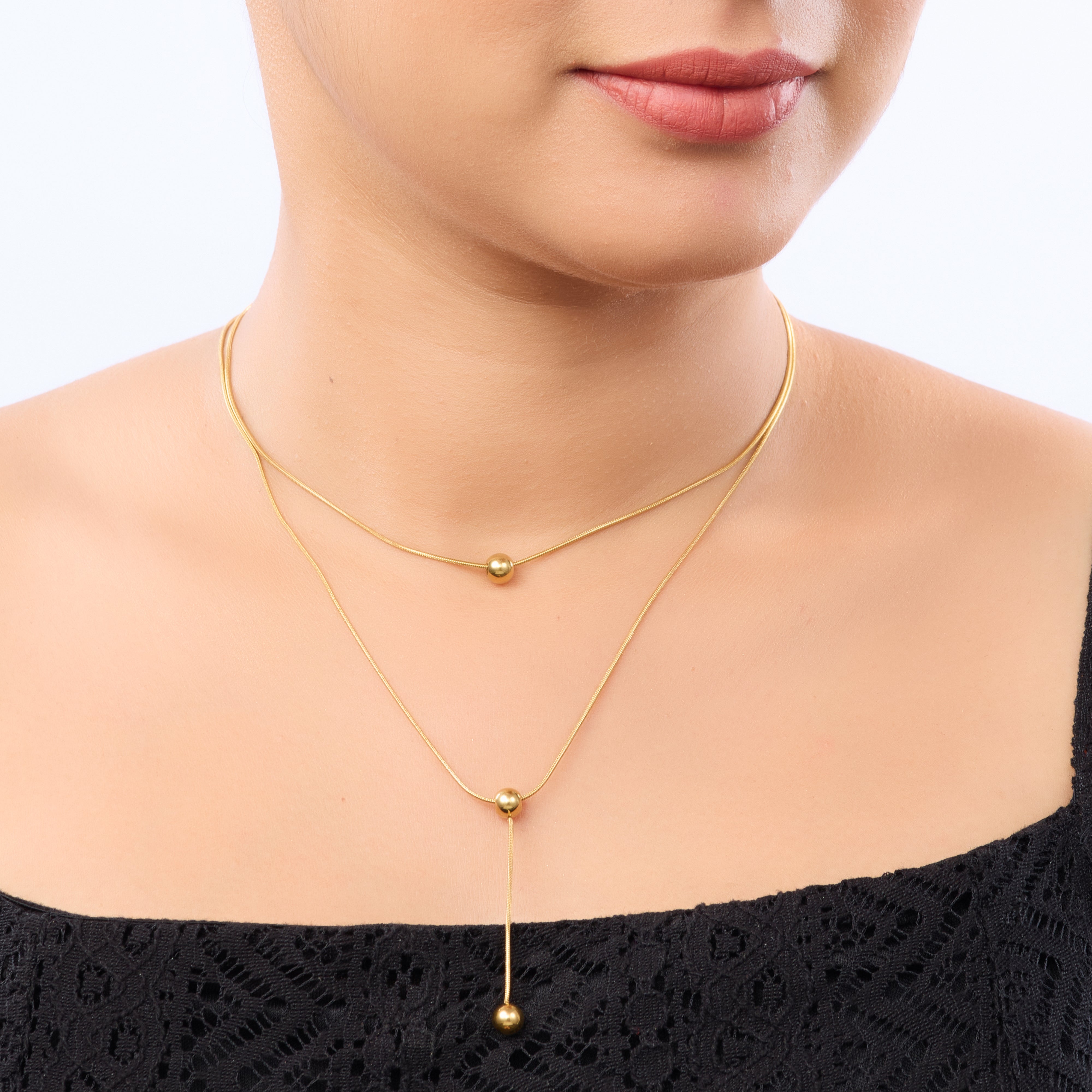 Urban Luxe Double-Layer Gold Necklace