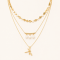 Minimal Layered Bar Drop Necklace