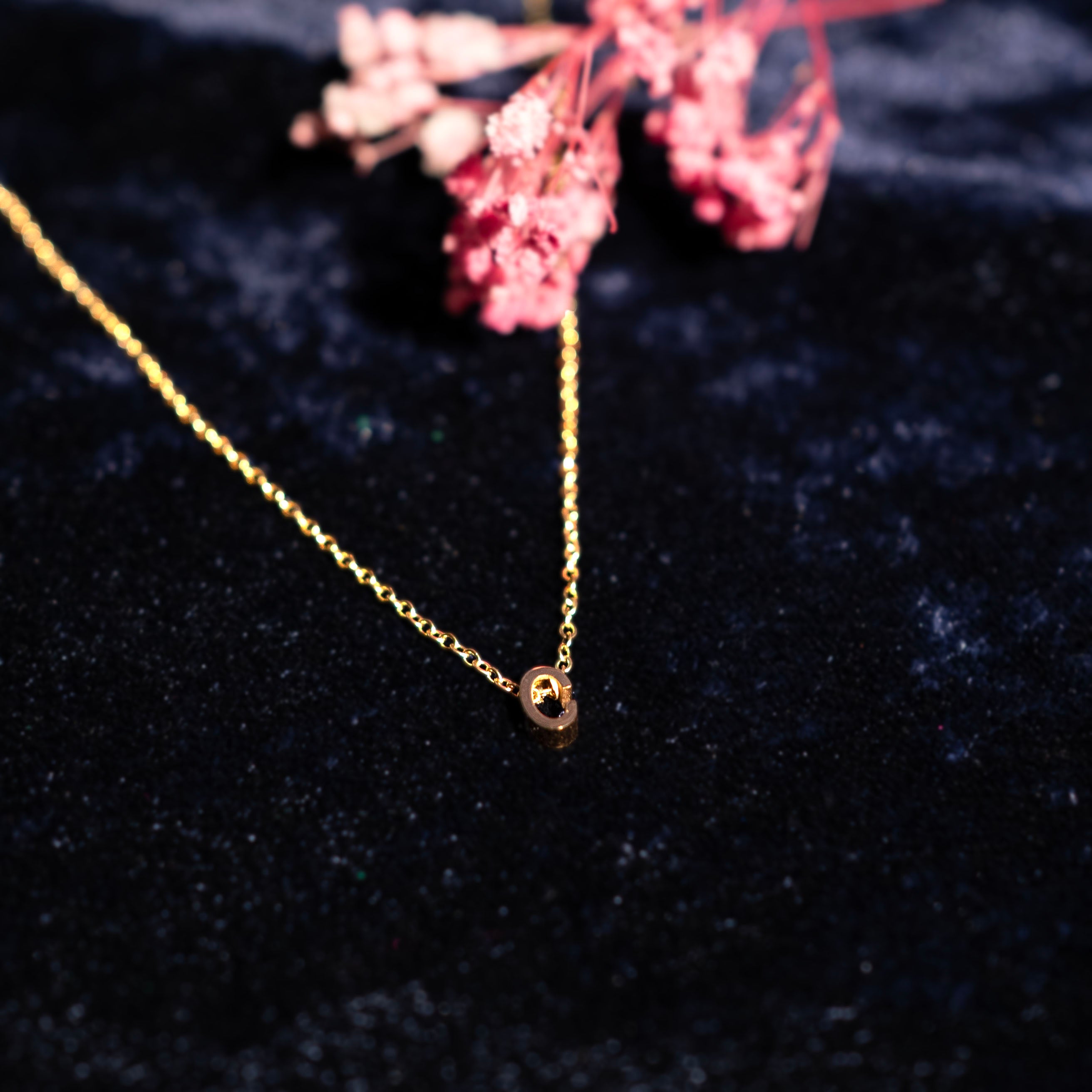 Gold Letter Pendant Necklace