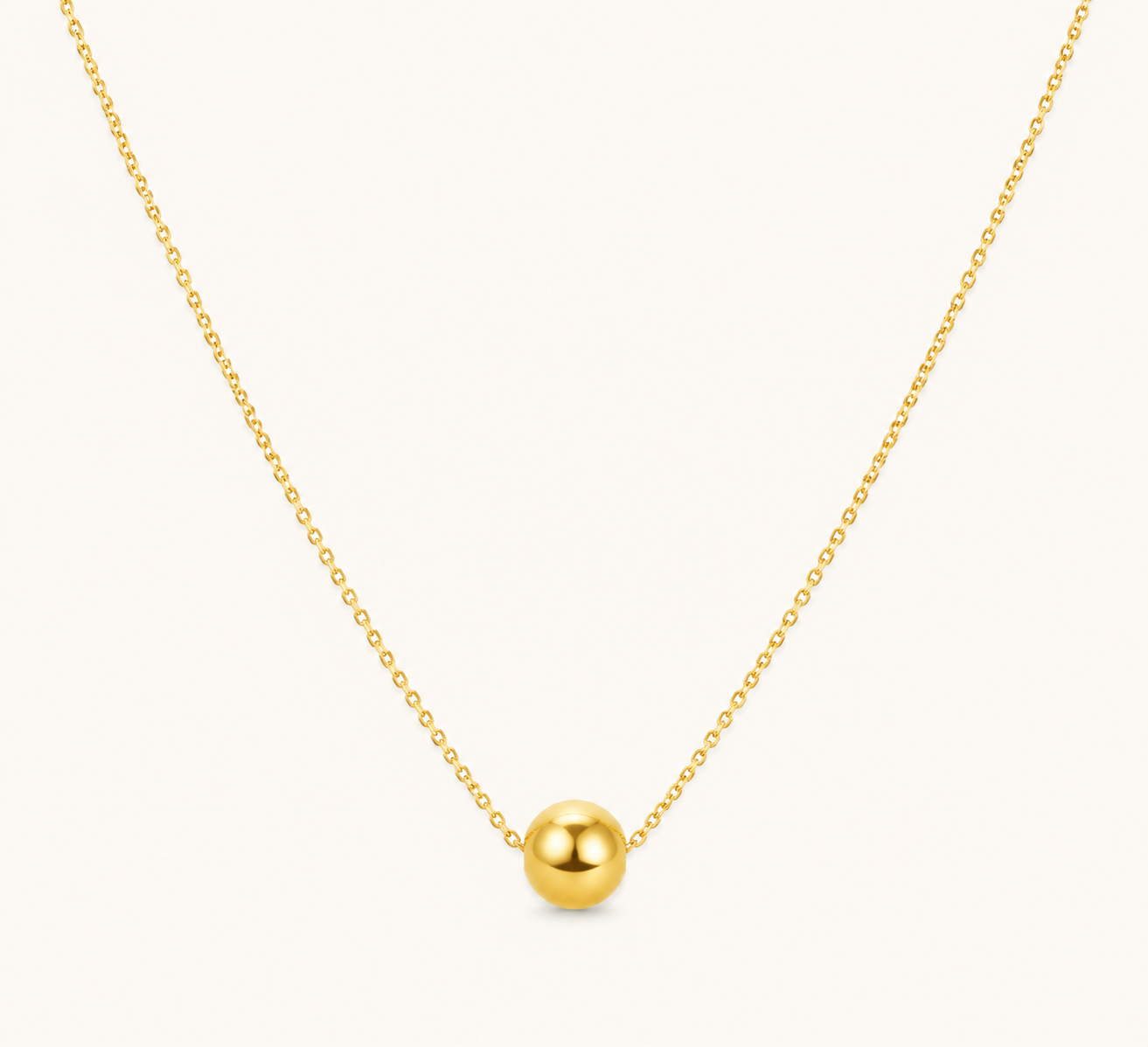 Stylish Gold Ball Necklace
