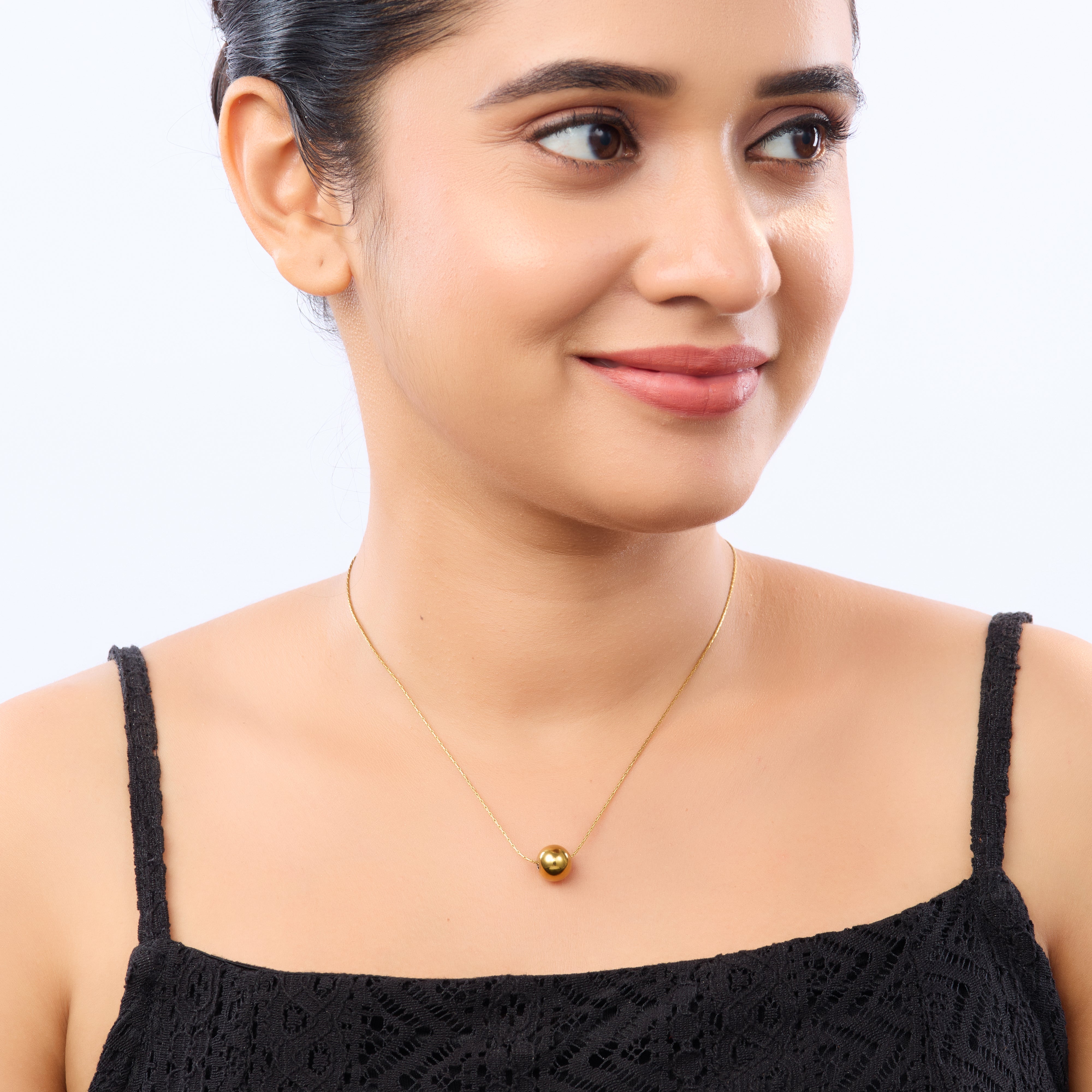 Stylish Gold Ball Necklace
