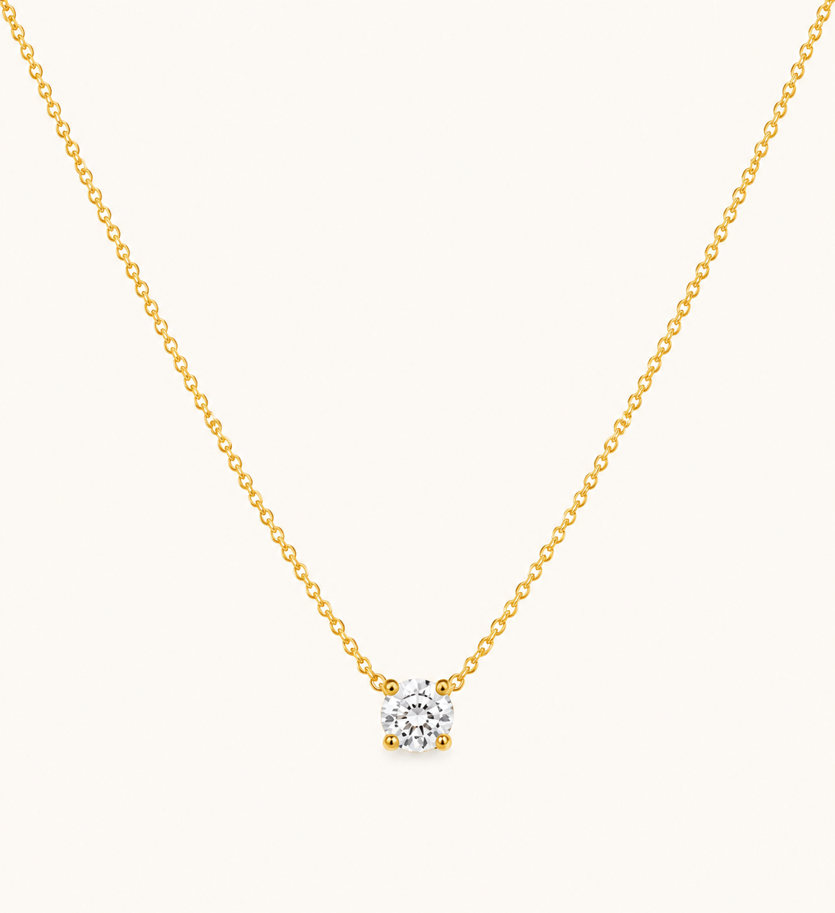 Round Solitaire Necklace