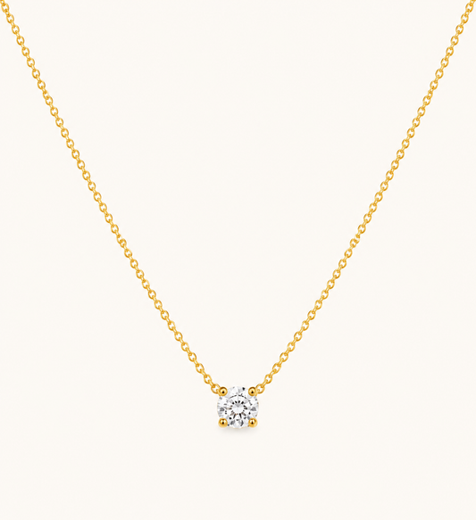 Round Solitaire Necklace