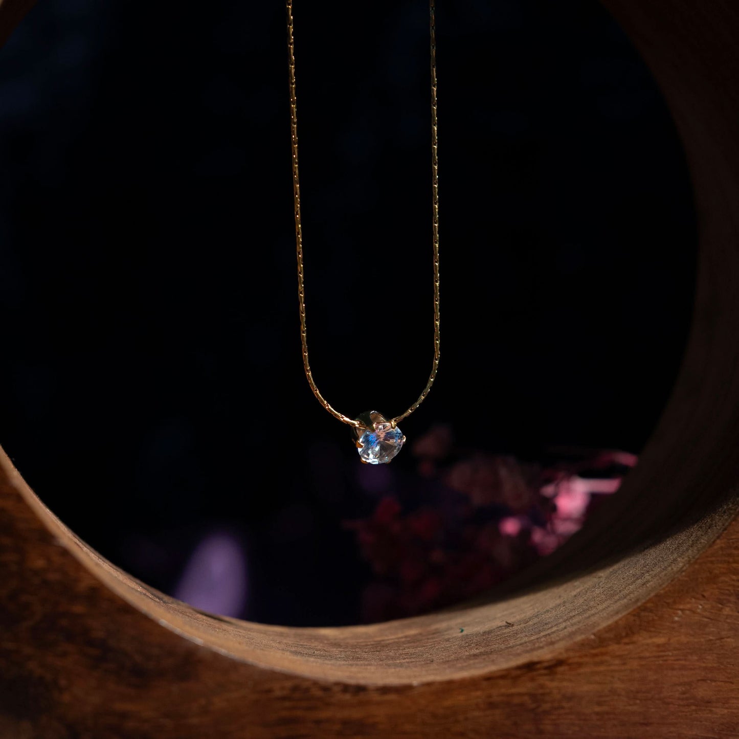 Round Solitaire Necklace