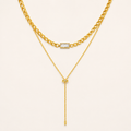 Urban Edge Rectangle Layered Necklace