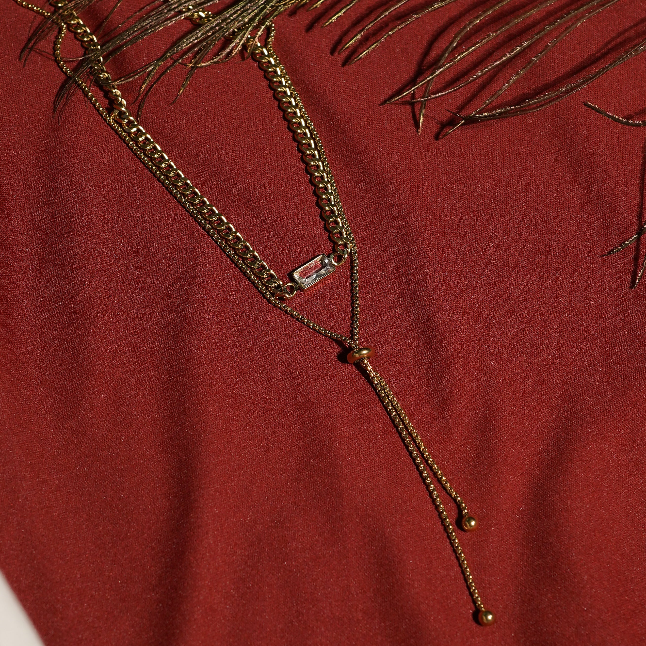 Urban Edge Rectangle Layered Necklace