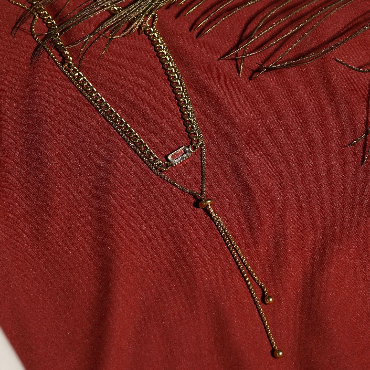 Urban Edge Rectangle Layered Necklace
