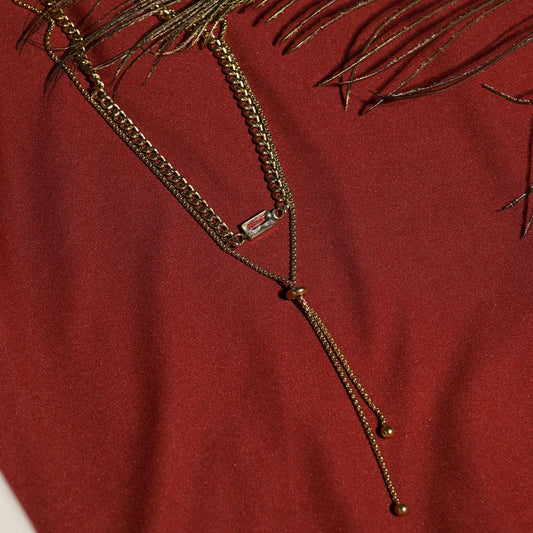 Urban Edge Rectangle Layered Necklace