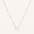White Blossom Charm Necklace