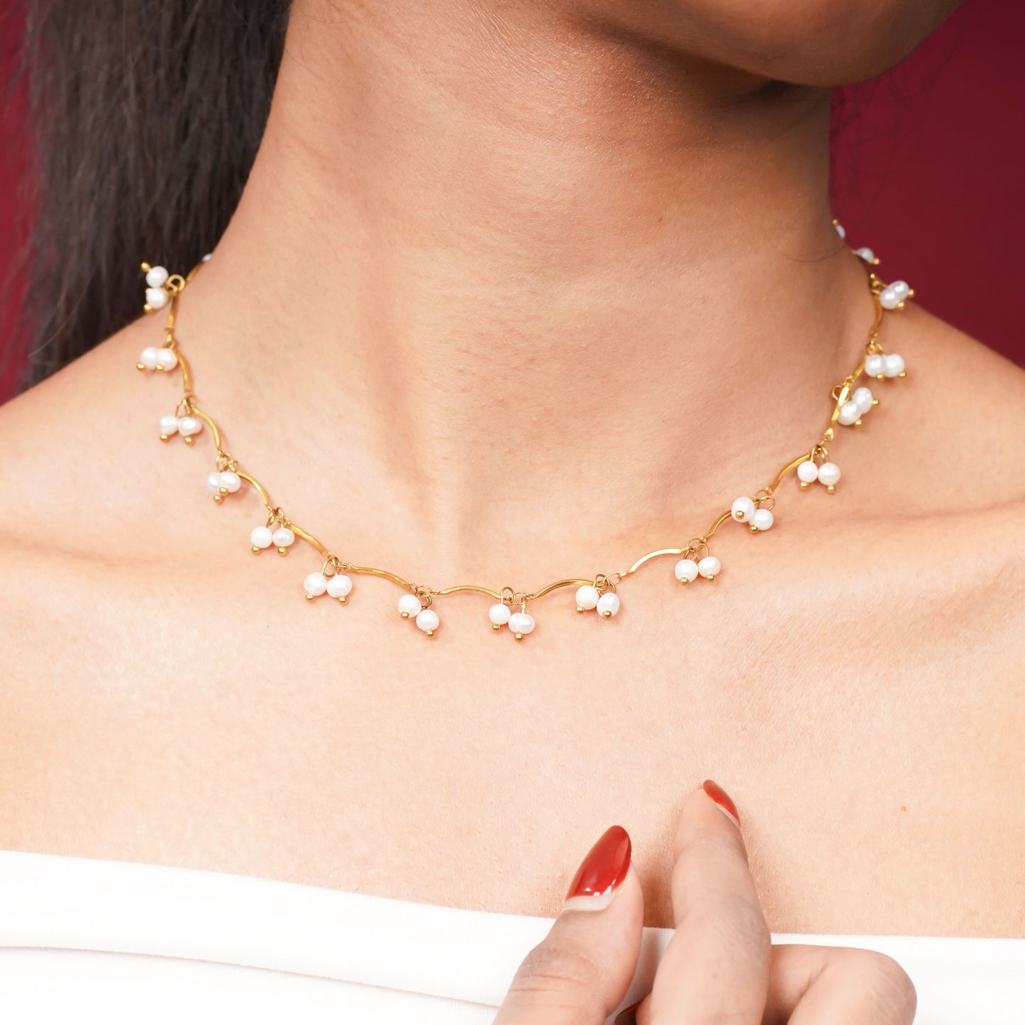 Pearl Geometry Elegance Necklace