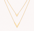 Golden Initial Charm Necklace