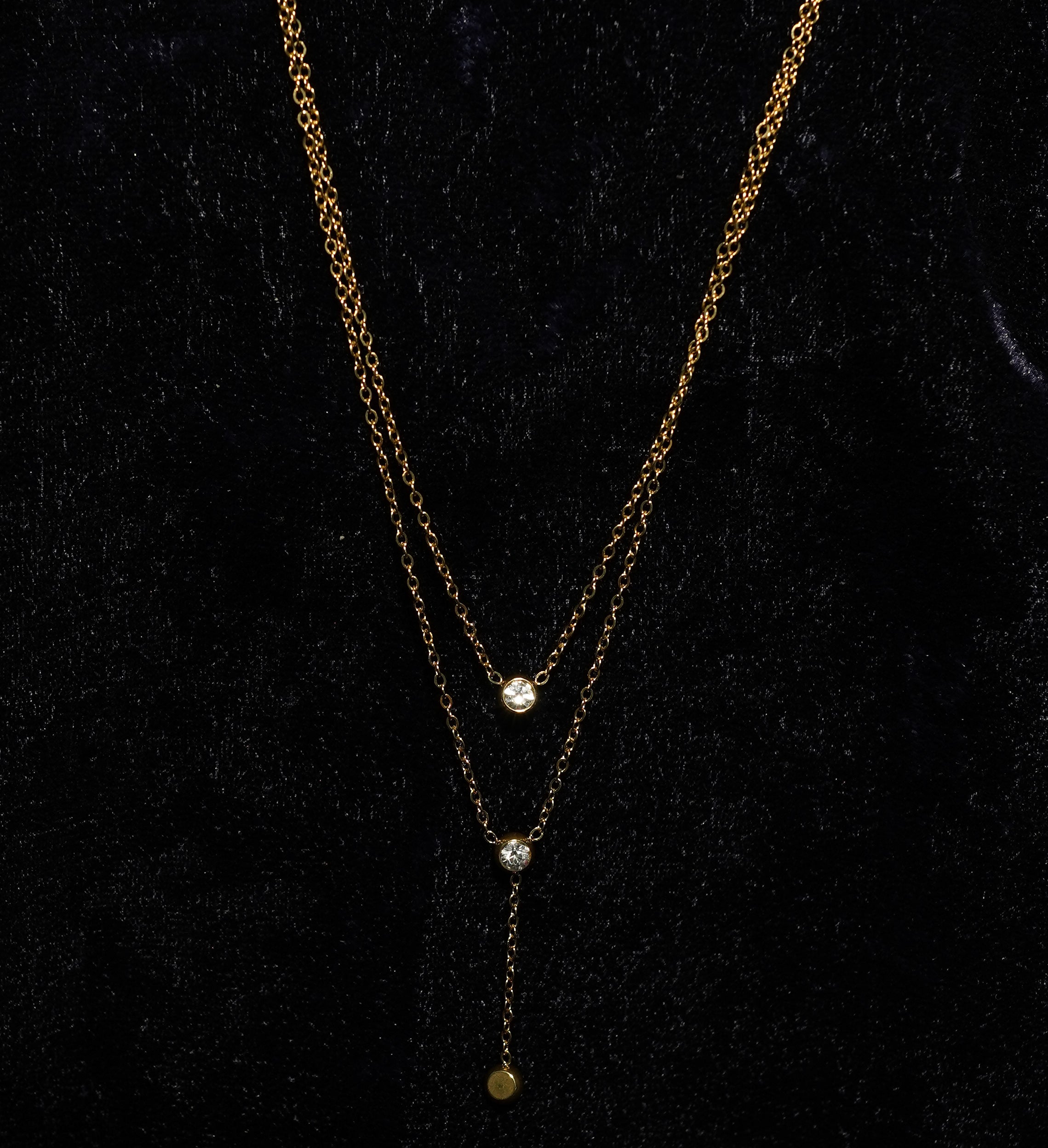 Golden Harmony Double Layer Necklace