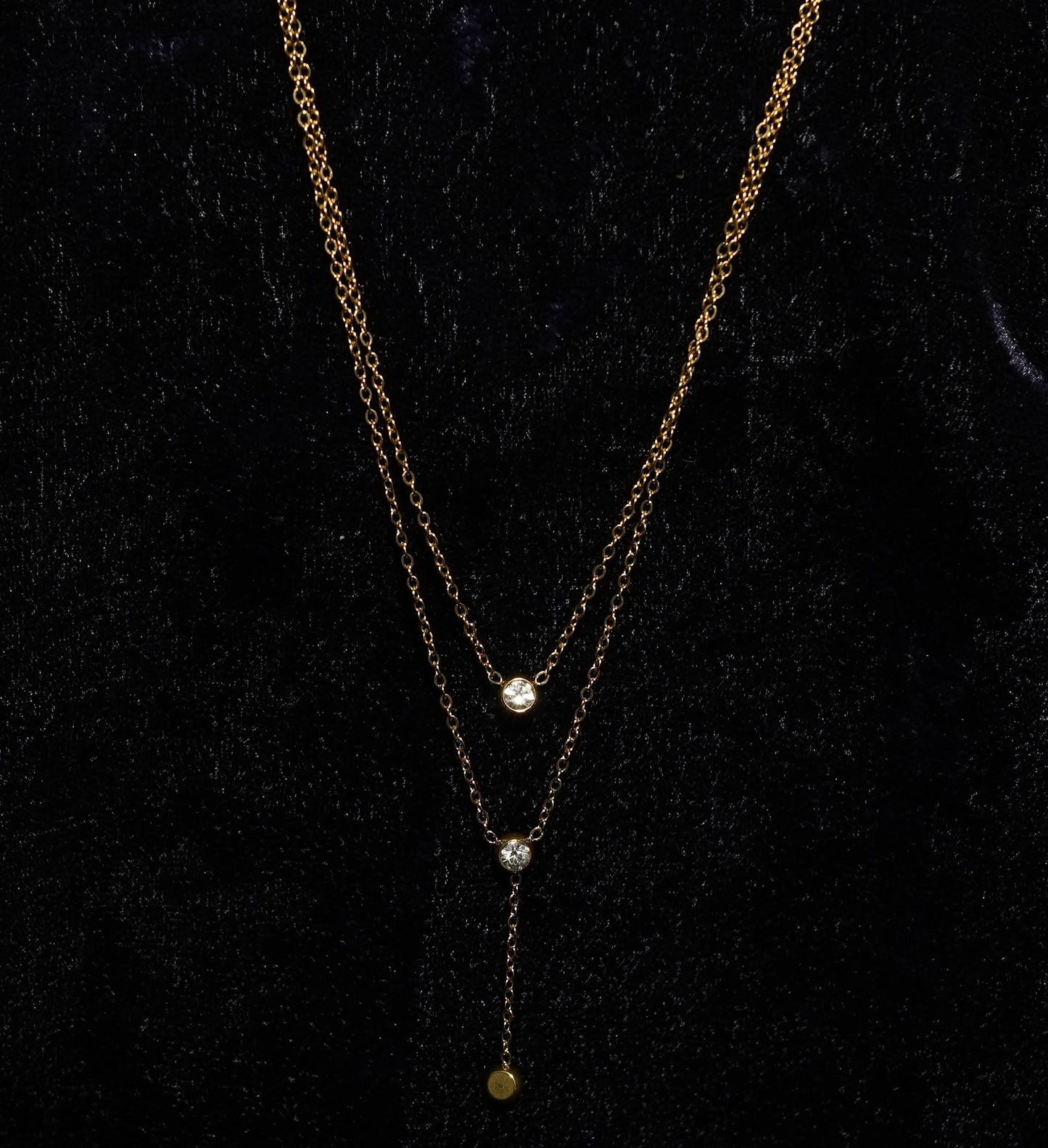 Golden Harmony Double Layer Necklace