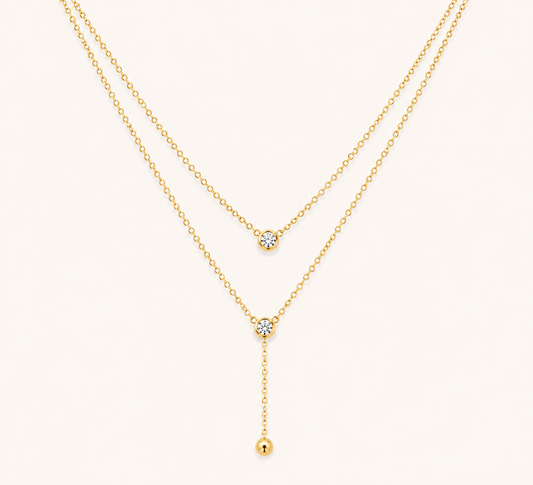 Golden Harmony Double Layer Necklace