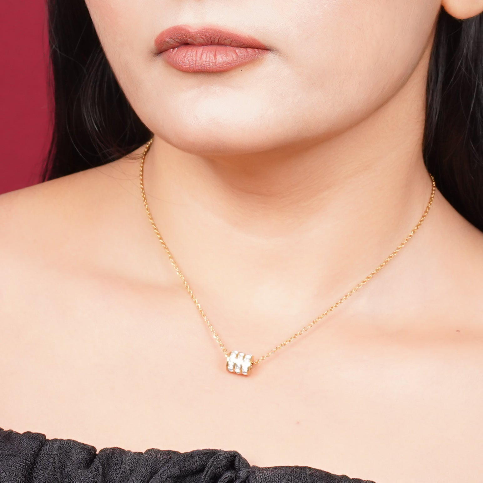 Golden Tail Heart Necklace