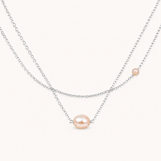 Double Pearl Grace Necklace