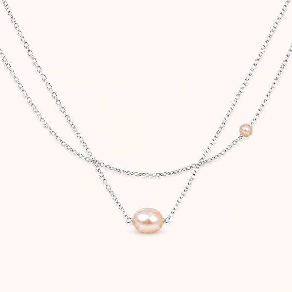 Double Pearl Grace Necklace