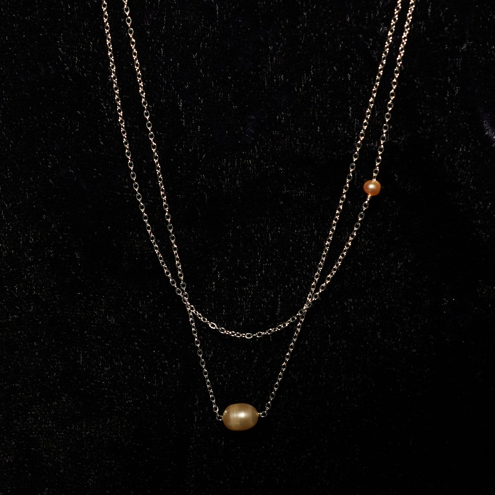 Double Pearl Grace Necklace