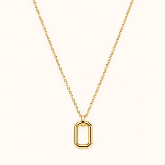 Rectangle Classic Pendant Necklace