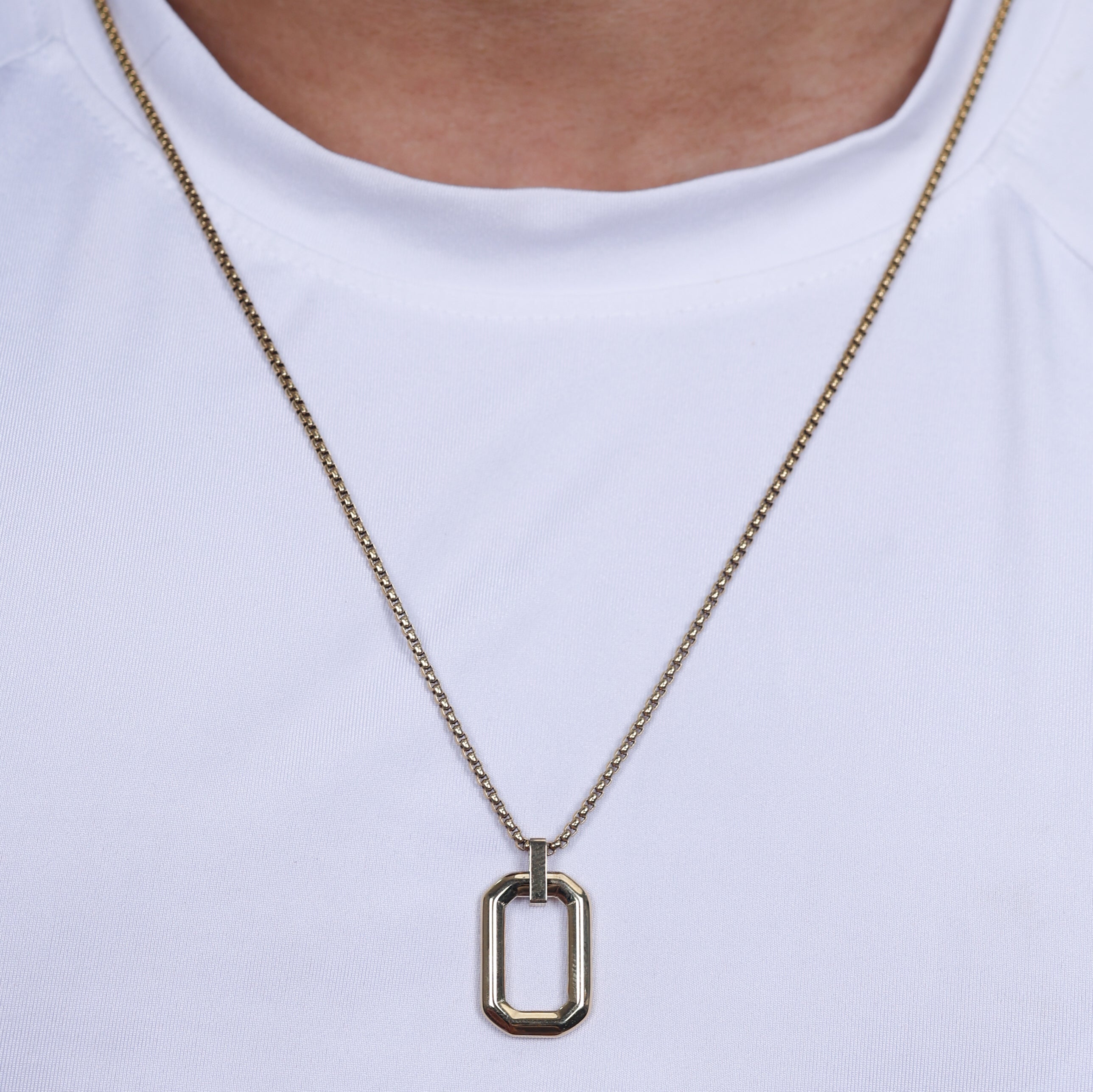 Rectangle Classic Pendant Necklace