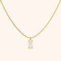 White Spark Minimal Necklace