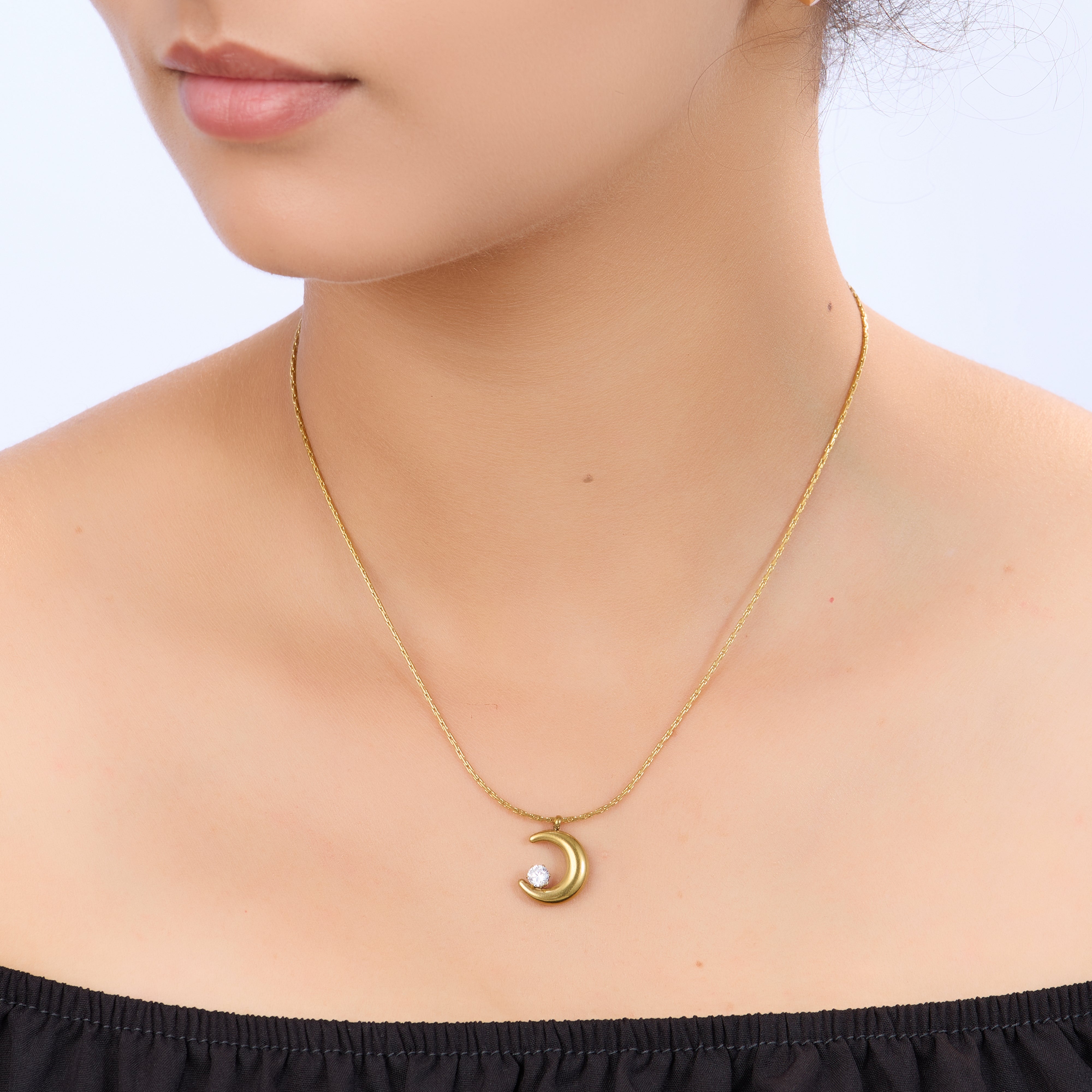 Golden Moon Elegance Necklace