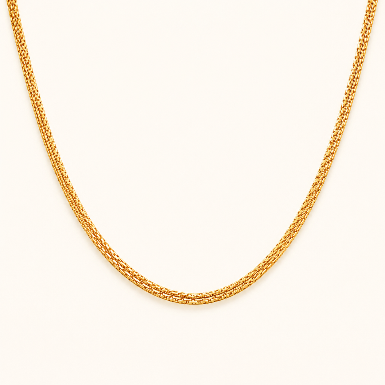 Multi-Layer Geometric Gold Necklace
