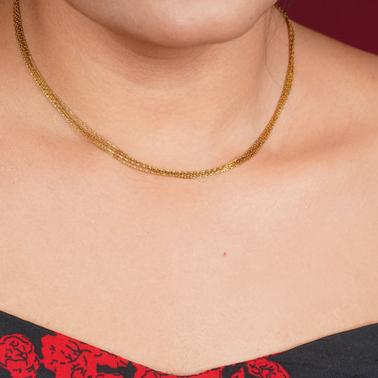 Multi-Layer Geometric Gold Necklace