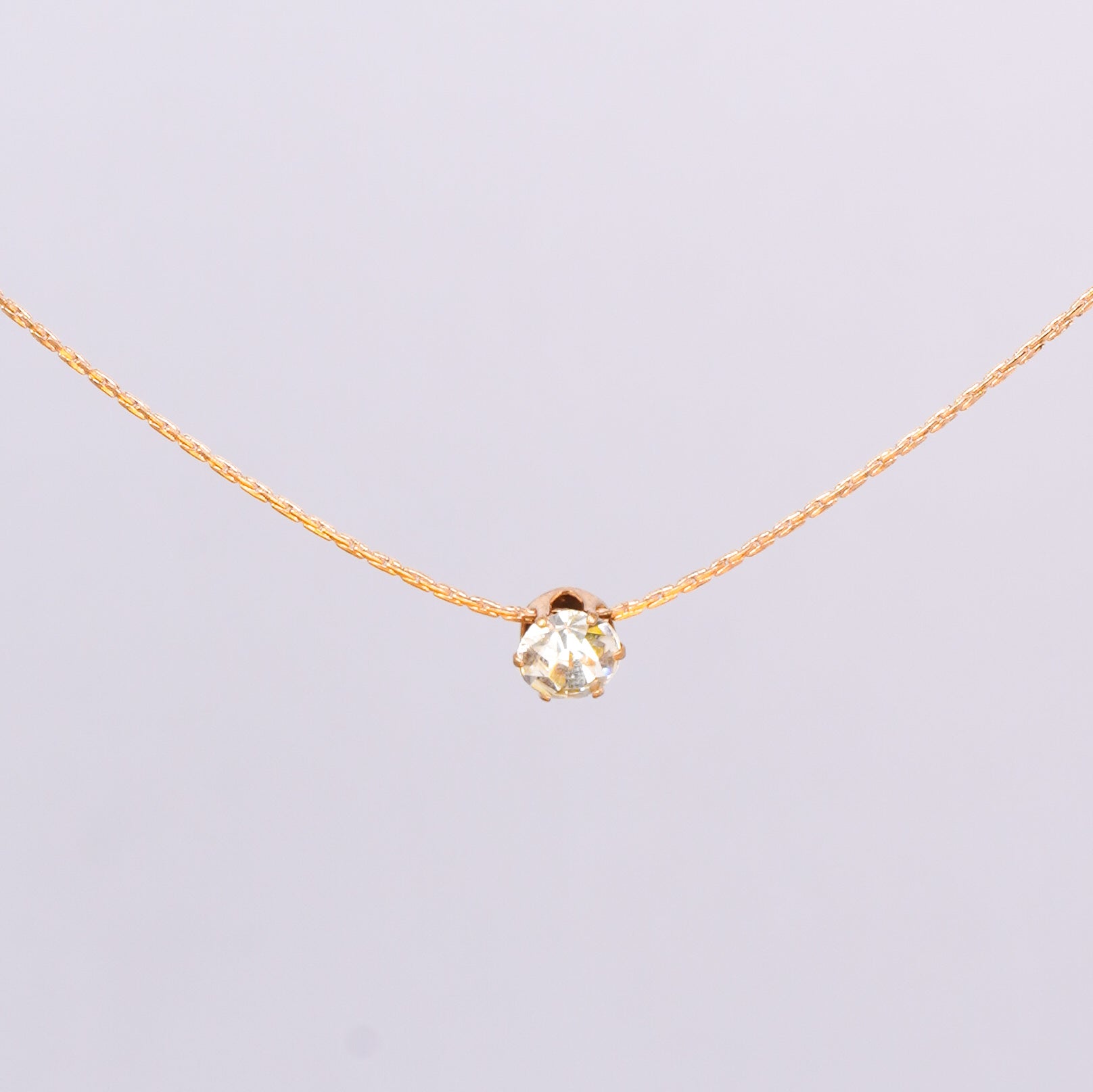 Classic White Zircon Glow Necklace