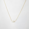 Pearl Cross Cable Chain Necklace