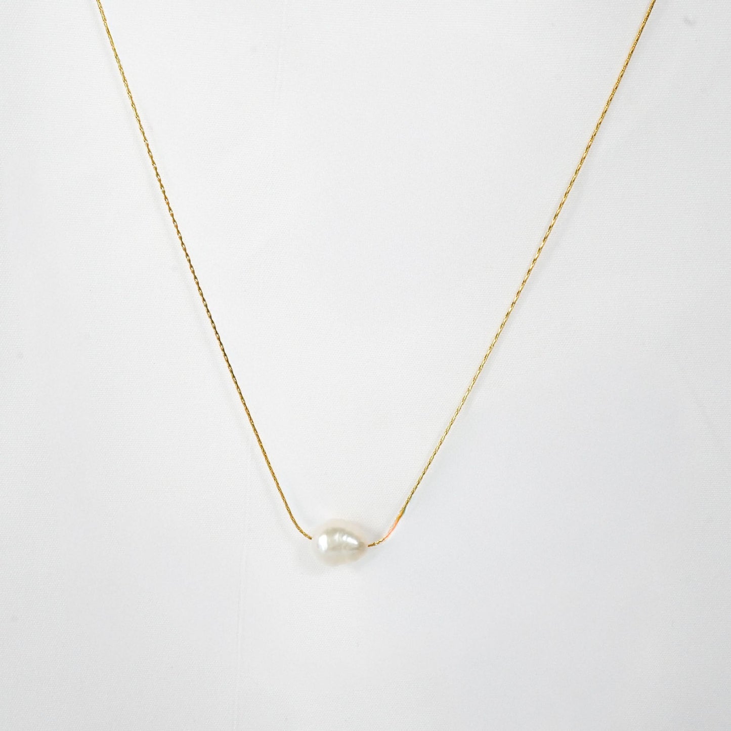 Pearl Cross Cable Chain Necklace