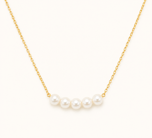 Mini Pearl Charm Necklace