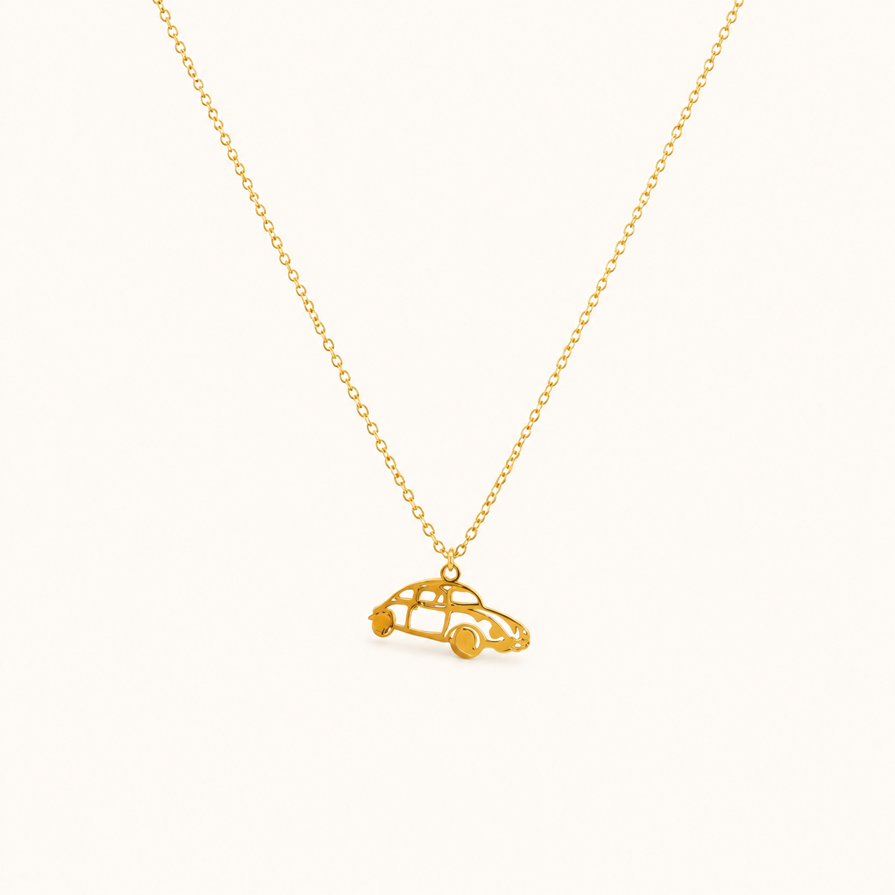 Golden Drive Car Necklace