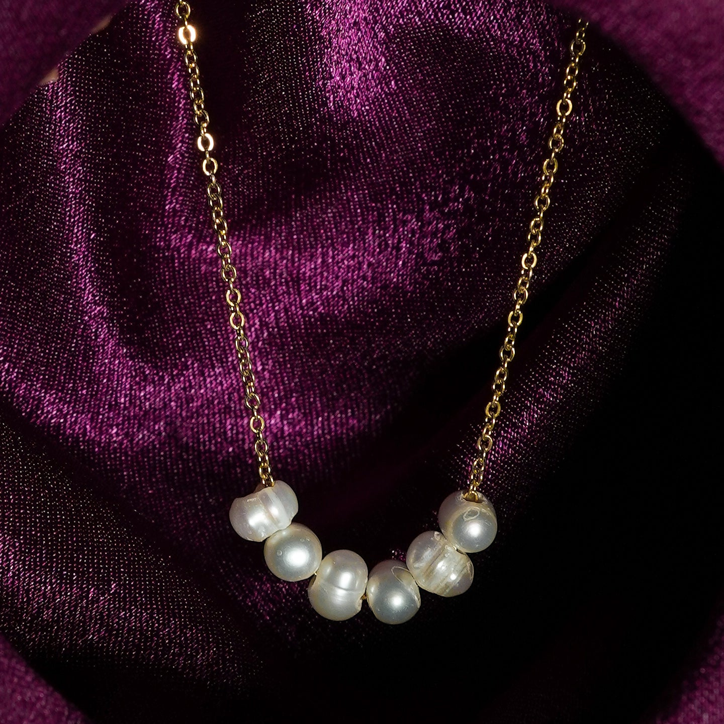 Mini Pearl Charm Necklace