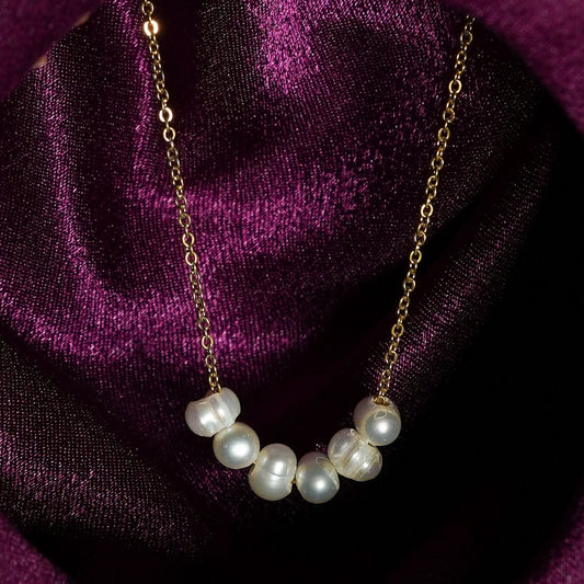 Mini Pearl Charm Necklace