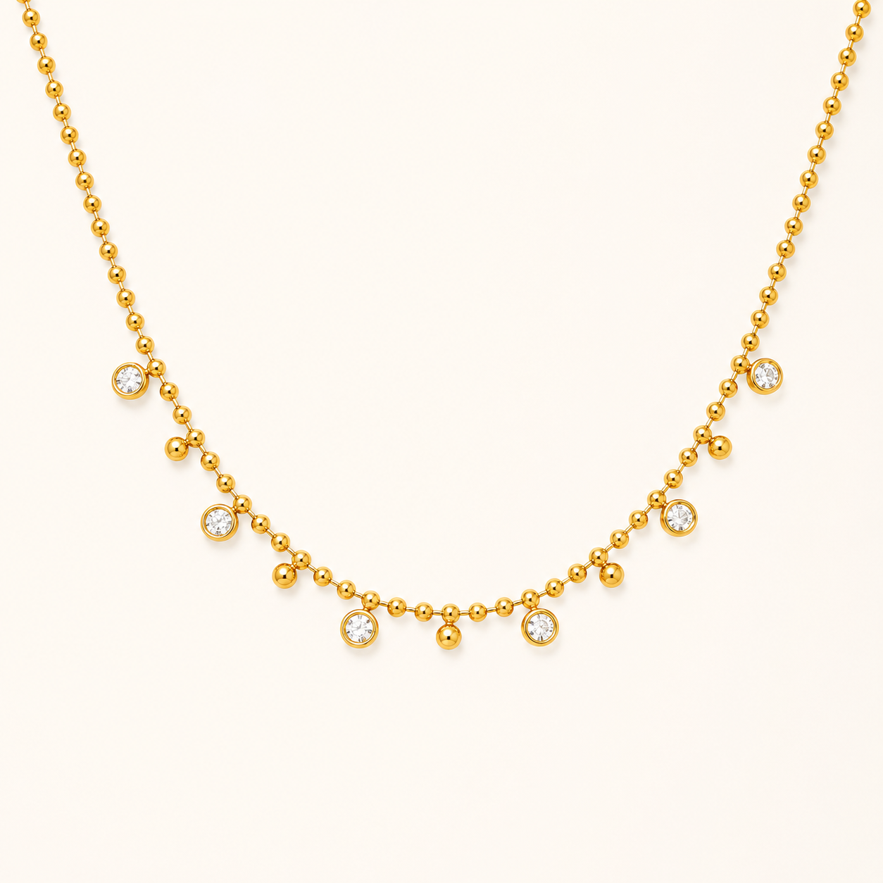 Vintage Halo Star-Round Necklace
