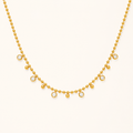 Vintage Halo Star-Round Necklace