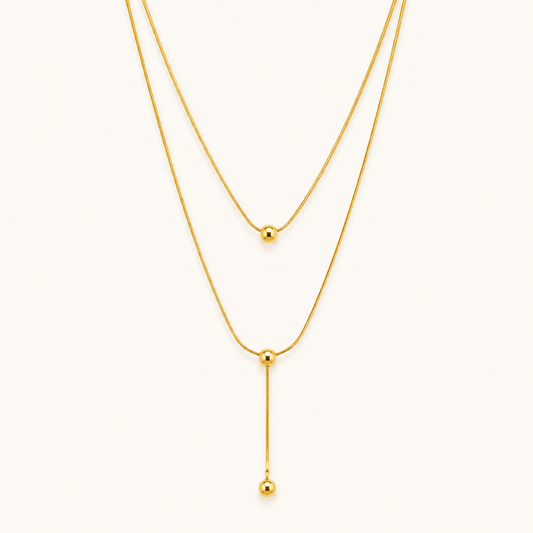Urban Luxe Double-Layer Gold Necklace