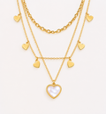 Golden Duo Heart Layered Necklace