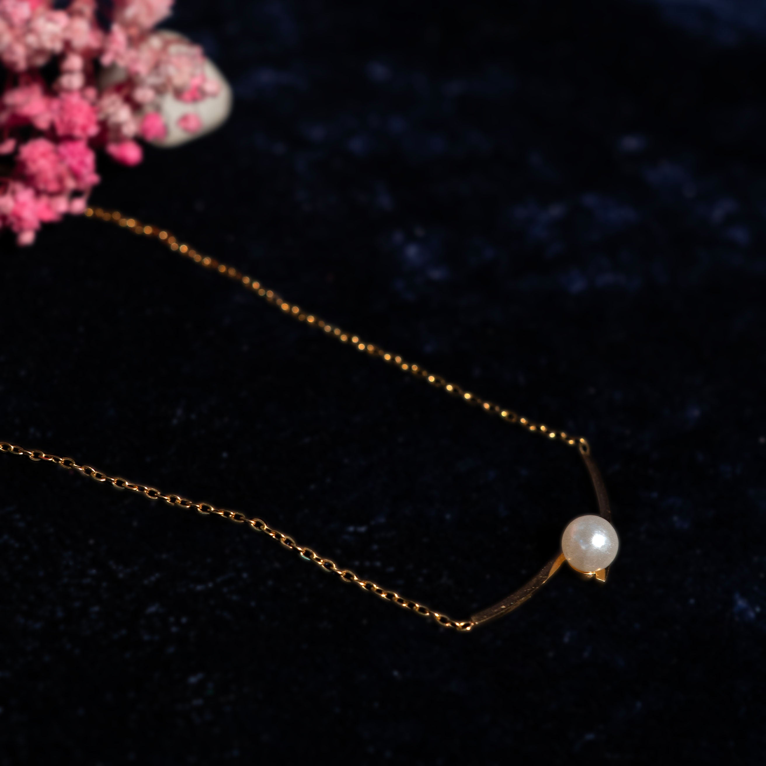 Pearl Eye Charm Statement Necklace