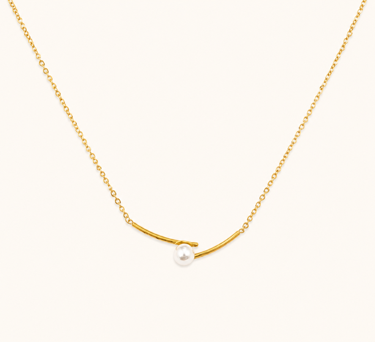Pearl Eye Charm Statement Necklace